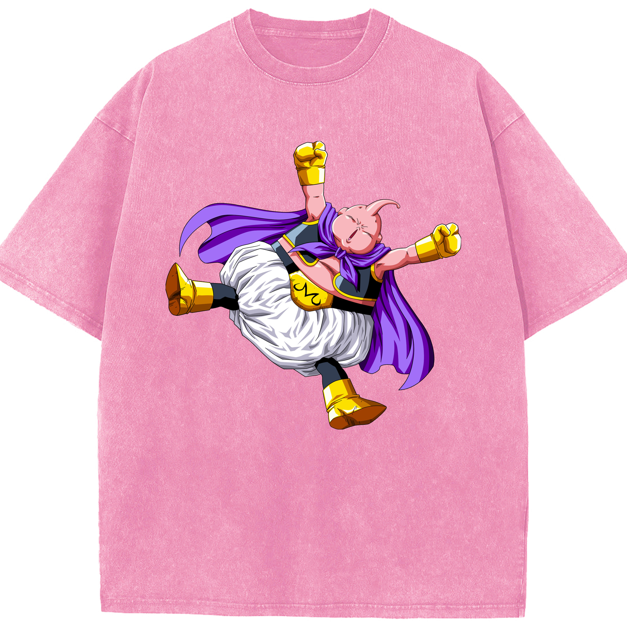 （画像用） ドラゴンボール 魔人ブウ DRAGON BALL Majin Buu 綿100% ヴィンテージ風 半袖Tシャツ（フロントプリント）